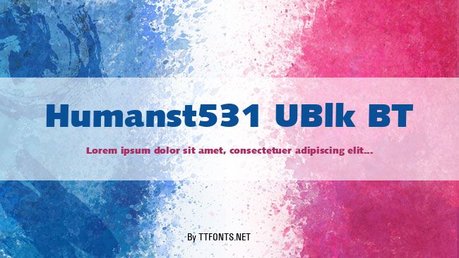 Humanst531 UBlk BT example